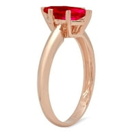 1CT Marquise Cut Simulirani turmalinski 18K ružičasto zlatni godišnjica Angažovane prstene veličine 8