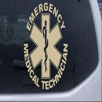 Hitni medicinski tehničar EMT auto ili kamion prozor za laptop naljepnica naljepnica pustinjski pijesak