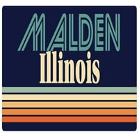 Malden Illinois frižider magnet retro dizajn