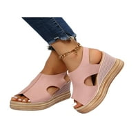 Lacyhop ženski rad Ležerne prilike za kuglicu Sandal Dame Place Slingback Wedge Sandals Comfort Debele