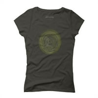 Labirint kruga Juniors Carcoal Grey Graphic Tee - Dizajn ljudi M