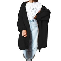 Yievit ženski dugi kardigan džemperi s dugim rukavima otvoren prednji dio Knit Cardigan Fall modni kaput