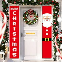 Dekoracija vrata za parove Slatka Santa Claus Snjegović veseli božićni ukras Multicolor Božićni baner Kućna vrata zavjesa vješalica zastava
