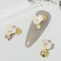 OPVISISE ukras za nokte DIY Pjenušava Camellia Nail Charm Manikure Dizajn Snabdijevanje salonom za nokte