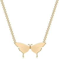 Zlatno Dainty Početna ogrlica 18K pozlaćeni leptir privjesak Naziv Ogrlice osjetljive svakodnevne ogrlice za žene minimalistički personalizirani nakit Božićni poklon