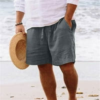 Zkozptok muške garderne kratke hlače od pamučnog posteljina lagani patentni zatvarač ravna noga brze