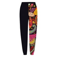 Ženske hlače Trendy Comfy Workout sa džepovima Joggers High Squik Print Gant