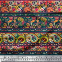 Soimoi viskoza šifonska tkanina pruga, cvjetni i paisley dekor tkanina Široko dvorište