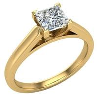 Dijamantni zaručni prstenovi za žene Gia certificirana princeza Solitaire Diamond Ring 18K zlato 0. Carat