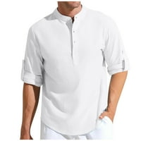 Bazyrey muški kaputi, prognoza za jesen, pamučne majice, majice s dugim rukavima, majice Bijela XL