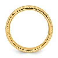 Bijeli sterling srebrni prsten za prsten izraze pozlaćeni pozlaćeni