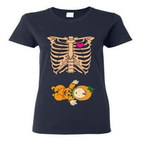 Dame Baby skeleton Baby bundeva fenjer Halloween Horror Funny DT majica Tee