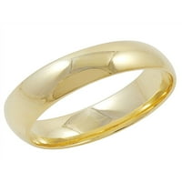 Muški 10k žuto zlato Comfort fit klasični obični vjenčani prsten veličine 11.5