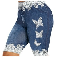 Wendunide kratke hlače za žene mršavi maslac leteći kratke hlače Jesening veličine Denim FAU plus casual