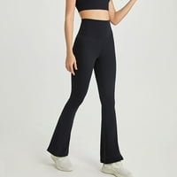 Joga hlače plus veličina za žene, ženski povremeni tanki visoki elastični struk čvrste boje Sportski