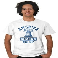 Amerika me puknula slobodnim zvonom SAD-a muške grafičke majice Tees Brisco Brends L