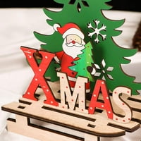 HI.FANCY CHISTSKI CHISTICK Sklopljeni ukras DIY RUČNI DRŽAVNI DRVENA CRAFT XMAS-u Dekoracija tablice Veliki Djed Mraz Claus