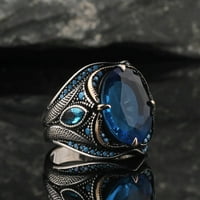 Gravirani vintage prsten za muškarce i žene modni nakit Popularni dodaci prstenovi srebrni