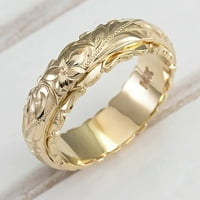 Cleance u iznosu od $ tanwpn elegantnog cvijeta srebro, vjenčani prstenovi nakit zlata i klizač veličine