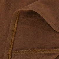 Haljine za čišćenje za žene Ljeto pamučne posteljine V-izrez kratkih rukava od pune mini mini suknje