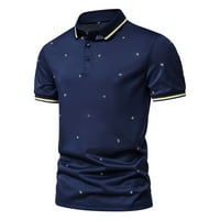 Pomotni gumb za muškarce LEAL kratki rukav polo majica slim fit casual top