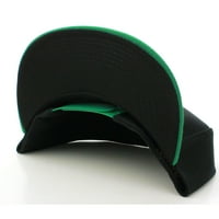 Klasični snapback osnaživački porast logotipa šešir ravni vizir visokih profila, crna zelena