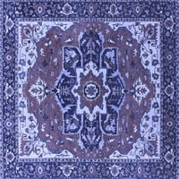 Ahgly Company Zatvoreni kvadrat Perzijski plavi Tradicionalni prostirke, 5 'Trg