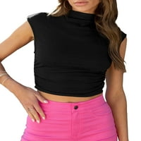 Žene Ljetne casual tenkovi Dame Ladies bez rukava od punog prsluka Vrh Slim Fit Crop Top za žene Daily