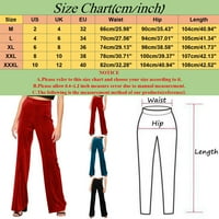 FVWitlyh pantalone za žene vježbe Hlače ženski pamuk mid džep labavi čvrste pantalone u boji hlače casual