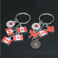 Kanadska nacionalna zastava Privjesak za ključeve Kreativni nosači ključeva poklon za prijatelje Porodični kolega