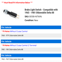 Prekidač za svjetlo kočnice - kompatibilan sa - Oldsmobile Delta 1980