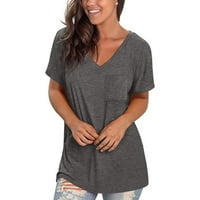 Ženska casual comfort V-izrez Solid u boji SOLO FIT FIT SHOW majica