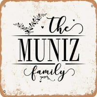 Metalni znak - porodica Muniz - Vintage Rusty Look
