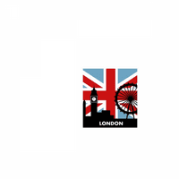 Britain Union Jack London Eye Big Ben zastava UK Pinger za nokte Škare za makaze od nehrđajućeg čelika