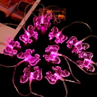 LED lampica prozirna lampa String svjetla ukrasna svjetla LED baterija + ružičasta