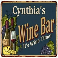 Vinski bar Cynthia Zeleni znak Rustikalni dekor Matte Finish Metal 112180055031