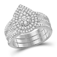 CT. Okrugli dijamantski zaručni prsten za brisanje 14k bijelo zlato