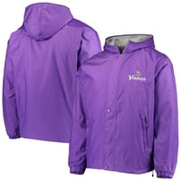 Muški Dunbrooke Purple Minnesota Vikings Logo Legacy Stadium Cull-Zip Jacket