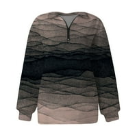 Qcmgmg modni pulover za žene V izrez dugih rukava jesen pad duksela Y2K zip up vintage dukseve cvjetni