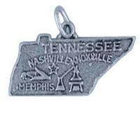 Sterling Silver 18 BO lanac Tennessee State Privjesak ogrlica