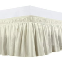 Velika američka prodavnica - omotajte oko kreveta - TC pamudne strane krevetna suknja - Fade i mrlja bez elastične prašine, ruff suknja