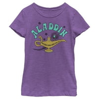 Djevojka Aladdin Vintage Lamp Magic Graphic Tee Bijela mala