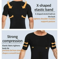 Ormari za majicu za mršavljenje za tijelo za muškarce Tummy Control Abs Abbumens Objavljuje kompresion Osnovni sloj Slim mišićnog kratkih rukava