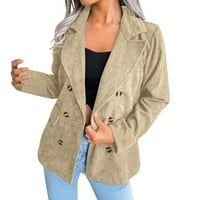 Ženska dvostruka kolurska jakna dugih rukava Radni ured Ležerni dečko Blazer 2Sable jakne
