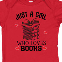 Inktastična samo djevojka koja voli knjige poklon baby girl bodysuit
