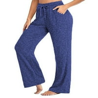 Colisha Comfy Loose Yoga Hlače Žene širokog dnevnog boravka Pajamas dno nacrtaju džepne rastezanje joggers