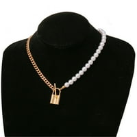 SHLDYBC ogrlice za žene, metalna legura izdubljenje ogrlice umetnuto priznanje dama nakit dame, ljetni