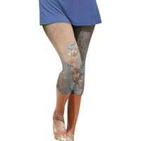 Ženska dužina koljena Capris gamaše Vanjske hapske gamaše izgledaju vitke višebojne retro ispisane hlače,