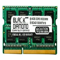 4GB RAM memorija za HP Envy Notebook 13-1195EO, bilježnica 13-1940ez, bilježnica 14-1010NR, bilježnica 14-1011NR, bilježnica 14-1030Ed Black Diamond memorijski modul DDR SO-DIMMHZ na nadogradnje PC3- 1333MHz