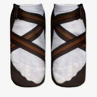DMQupv Ženske čarape 3D uzorak Sandale Ispiši čarape za ispisući čarape Žene Lično ličnost Niski gležnjače